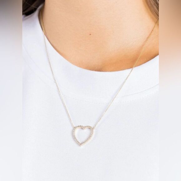 Saks Fifth Avenue Sterling Silver Open Heart Pendant Necklace - Picture 2 of 13